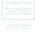 CARTELES INFORMACION "SE PERMITE FUMAR" ADHESIVO PVC
