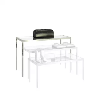 Mesa góndola con cristal transparente 140