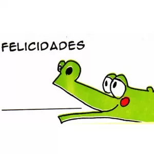 PAQUETE 500 ETIQUETAS ADHESIVAS felicidades 500 cocodrilo
