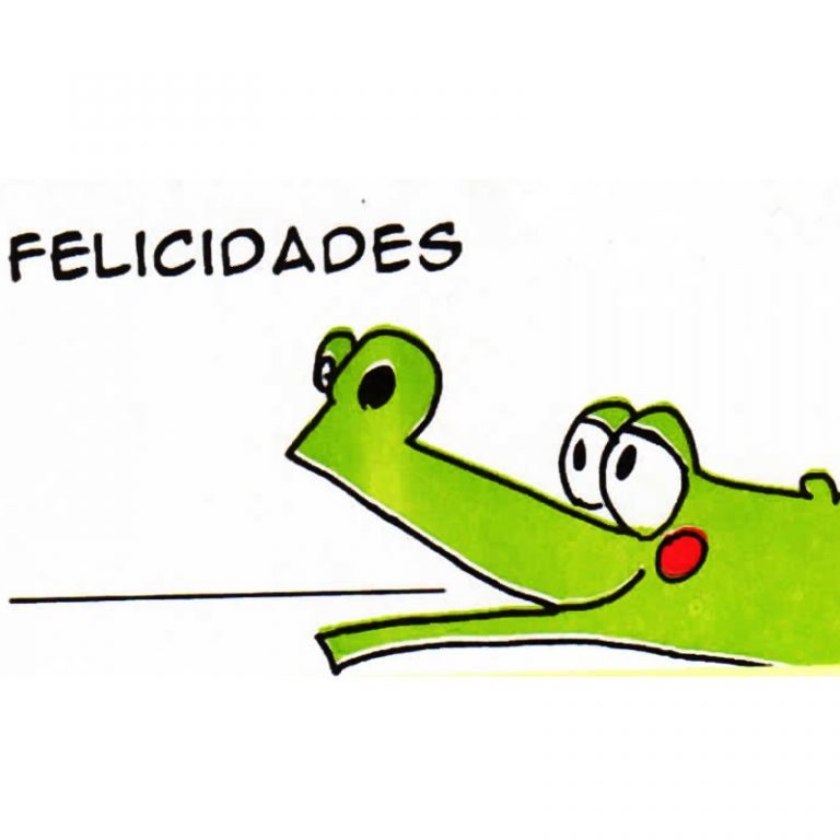 PAQUETE 500 ETIQUETAS ADHESIVAS felicidades 500 cocodrilo