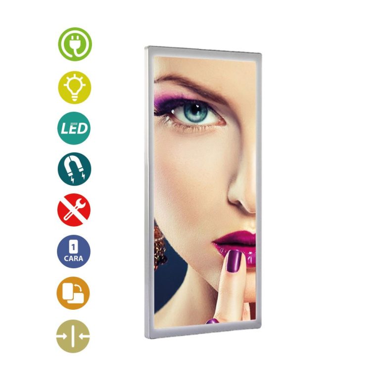 PORTACARTEL LED APERTURA MAGNETICA 1830x500mm 45.5w
