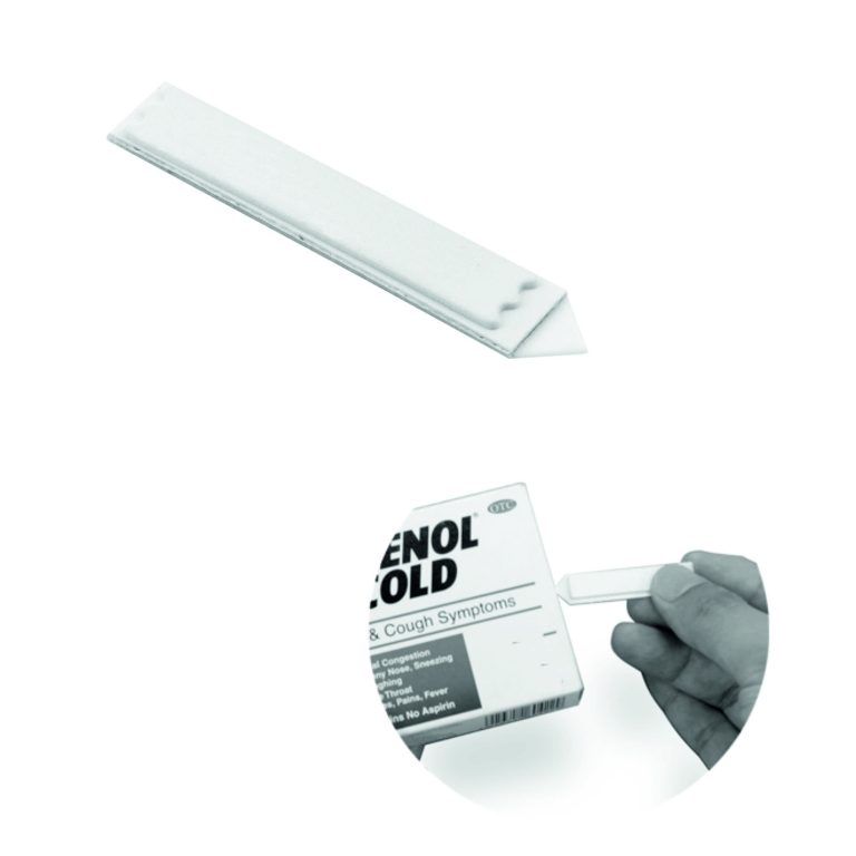 ETIQUETA AM ADHESIVA *DR* INSERTABLE (CAPTACION:1,60mt) (en plancha 75uds)