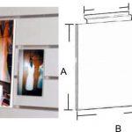 PORTACARTEL VERTICAL A4 A4 A-30cm B-21cm SISTEMA LAMAS