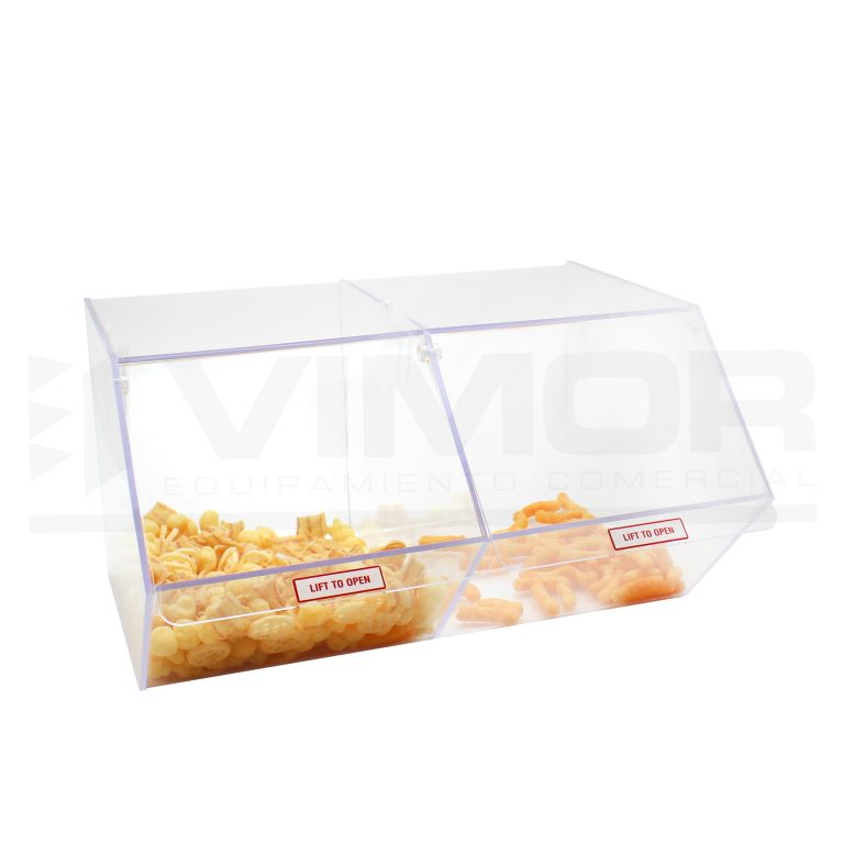 CARAMELERA DE 2 CAJONES TRANSPARENTE C-49,5cm B-27cm A-28cm