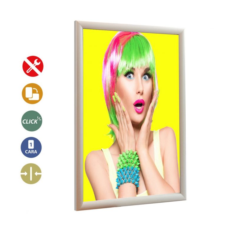 PORTACARTEL APERTURA FRONTAL INGLETE DIN A0 (82,5x177cm ZONA VISIBLE)