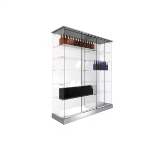 CONJUNTO 2 VITRINAS 1233+1234 CON TECHO MADERA