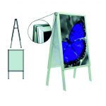 PORTACARTEL CABALLETE MARCO ABATIBLE DOBLE CARA 59x84cm