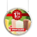 PORTACARTEL LED DOBLE CARA REDONDO Ø 92 cm