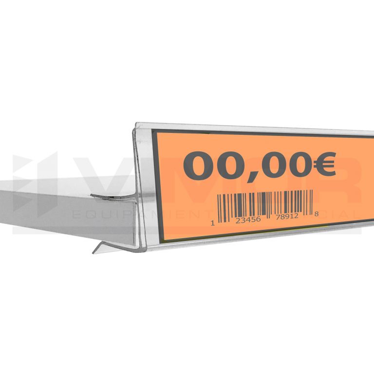 PORTAPRECIOS PERFIL PARA MADERA 19mm