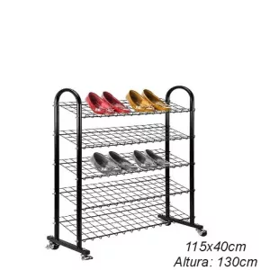 Expositor 5 bandejas calzado, revistas.