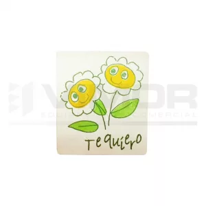 PAQUETE 500 ETIQUETAS ADHESIVAS . te quiero 500 margaritas