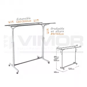 EXPOSITOR RECTO 2 BRAZOS PARALELO