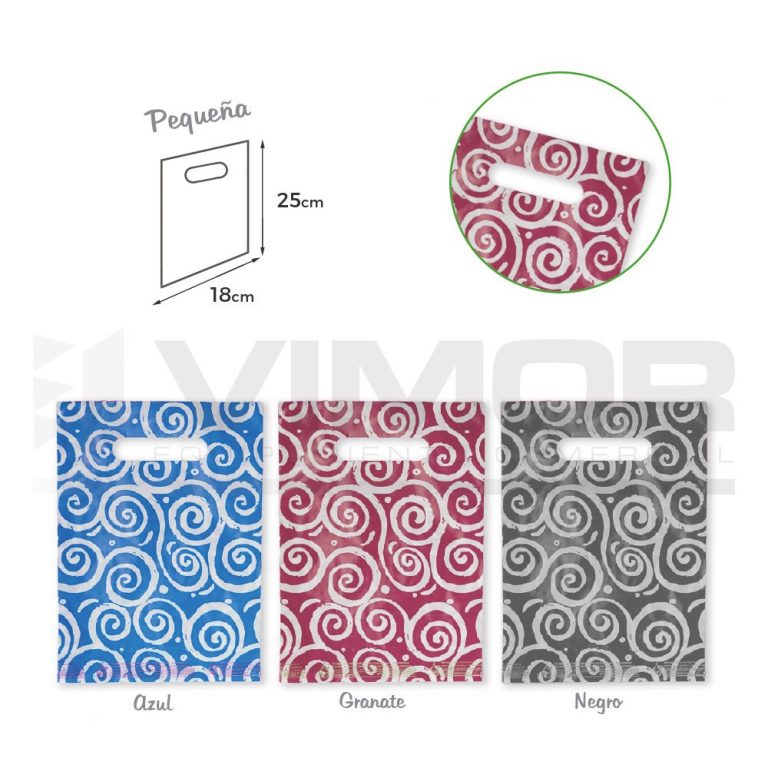 500 BOLSAS PLÁSTICO ASA TROQUEL BUCLE 18X25cm