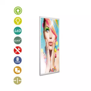 PORTACARTEL LED APERTURA FRONTAL 1200x300mm