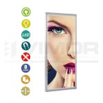 PORTACARTEL LED APERTURA MAGNETICA 2000x800mm 45.5w