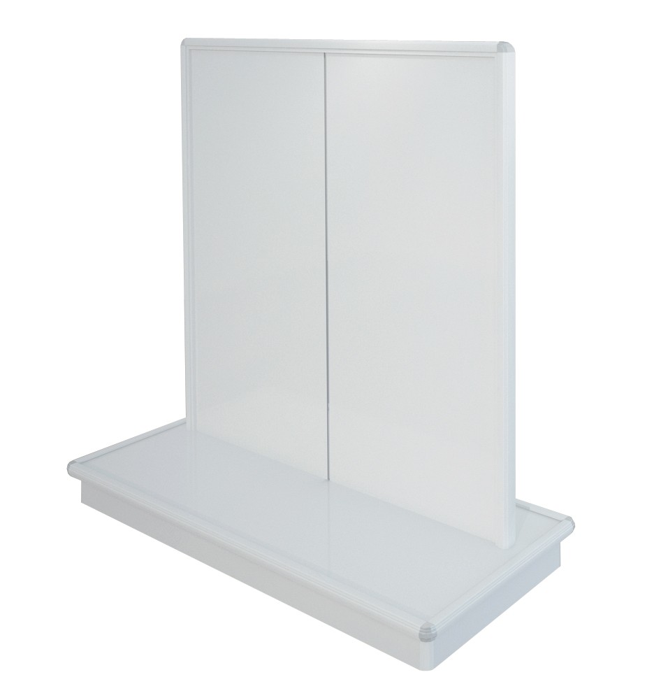 GONDOLA "L" DOBLE C/FONDO LISO