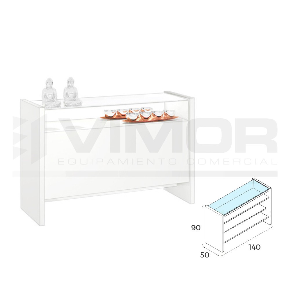 MOSTRADOR CAPRI M40 DE 140cm - VITRINA CORTA MOSTRADOR CAPRI M40 DE 140cm - VITRINA CORTA