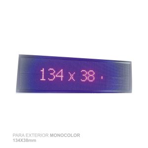PANTALLA DIGITAL DOBLE LED PARA EXTERIOR MONOCOLOR 1340X380mm