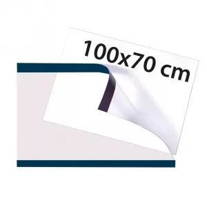 PORTACARTEL PLÁSTICO HORIZONTAL CON IMÁN 100X70