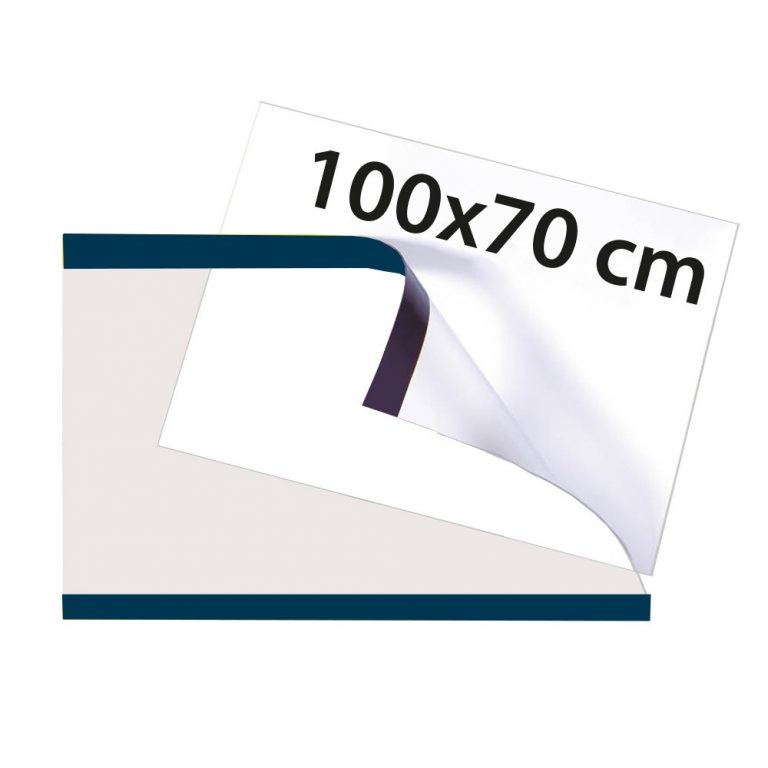 PORTACARTEL PLÁSTICO HORIZONTAL CON IMÁN 100X70