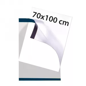 PORTACARTEL PLÁSTICO VERTICAL CON IMÁN 70X100