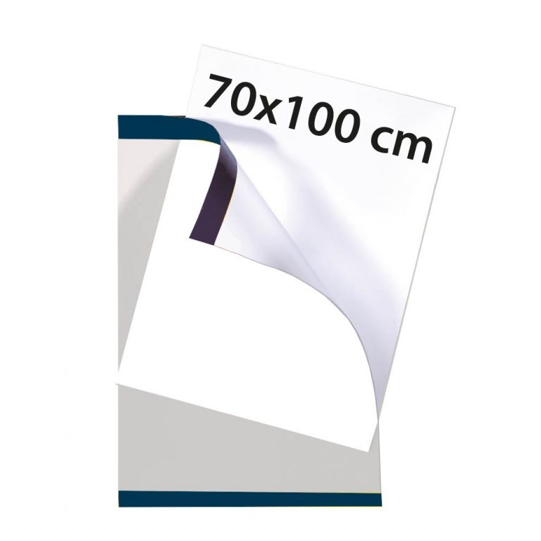 PORTACARTEL PLÁSTICO VERTICAL CON IMÁN 70X100