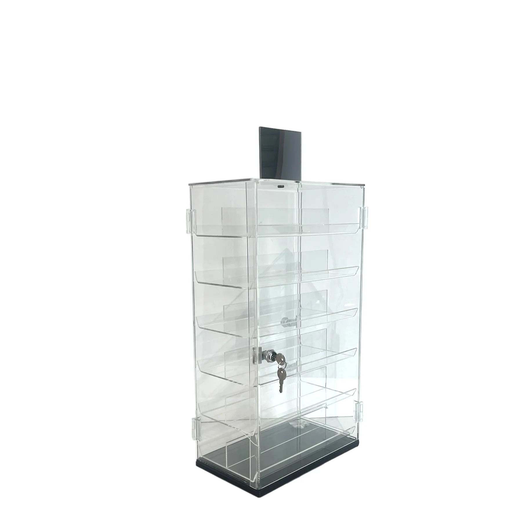 VITRINA GIRATORIA 2 CARAS C/ESPEJO SUPERIOR