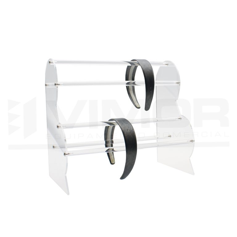 EXPOSITOR DIADEMAS DOBLE TRANSPARENTE DOBLE.