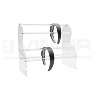 EXPOSITOR DIADEMAS DOBLE TRANSPARENTE DOBLE.