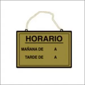 CARTELES INFORMACION PLACA HORARIO