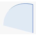 CRISTAL TEMPLADO 1/4 CIRCULO