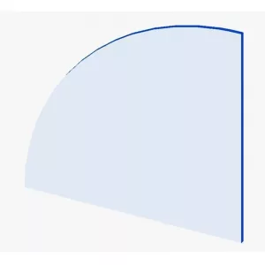 CRISTAL TEMPLADO 1/4 CIRCULO