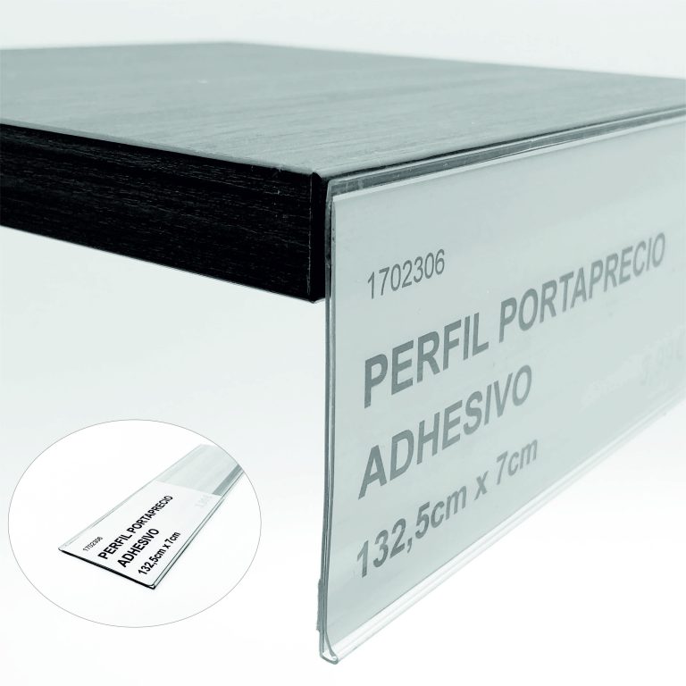 PORTAPRECIO PERFIL ADHESIVO 1325mm x 75mm