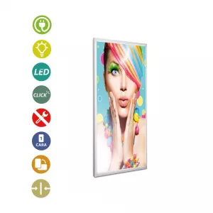 PORTACARTEL LED APERTURA FRONTAL 1200x400mm