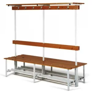 BANCO DOBLE CON PERCHA 1500