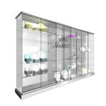 CONJUNTO 2 VITRINAS .1233 + 2 VITRINAS 1234 CON TECHO MADERA