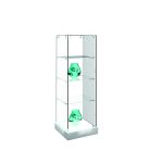 VITRINA CRISTAL 8mm TEMPLADO, 3 ESTANTES 460x460x1400