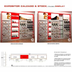 MUEBLE CALZADO & STOCK MODELO LOGO/ESPEJO
