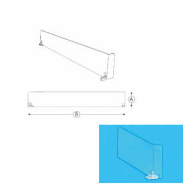 SEPARADOR DERECHO CON PARADA FRONTAL 385X120mm