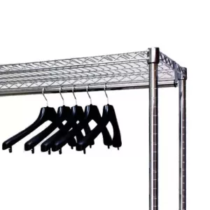 CONJUNTO BARRA COLGADORA 90cm + SUJECIÓN para ESTANTERIA BAMBU Ú