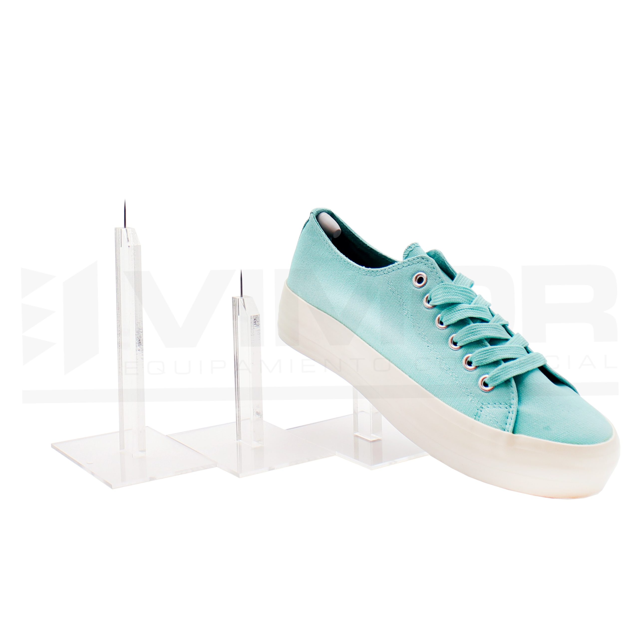 EXPOSITOR METACRILATO CALZADO CON PUNTA 15CM