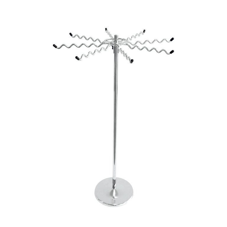 EXPOSITOR COLLARES 1 PISO 8 GANCHOS ONDULADOS