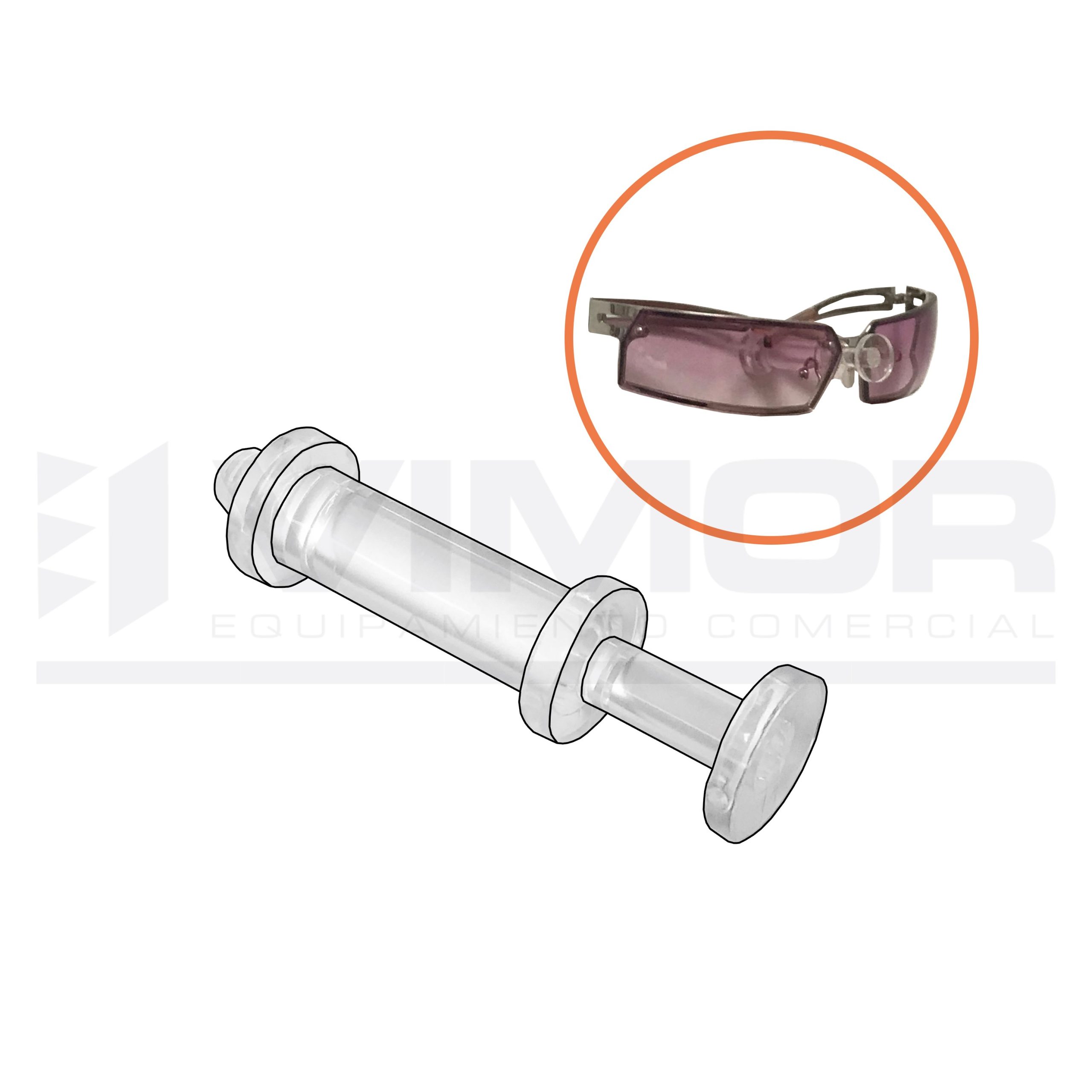 SOPORTE GAFA 6cm TRANSPARENTE