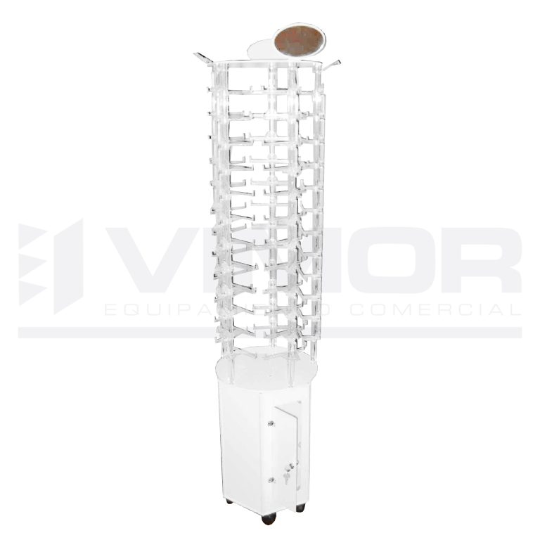 EXPOSITOR 48GAFAS ALTO C/ALMACEN BLANCO 160cm