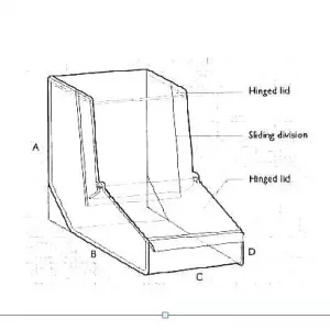 CARAMELERA C/TAPA TRANSPARENTE C-19,8cm B-28cm A-29cm