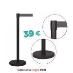 CATENARIA ECO NEGRA CON CINTA RETRACTIL
