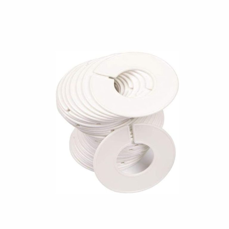 10 SEPARADORES DE TALLAS BLANCO LISO TUBO 35mm.