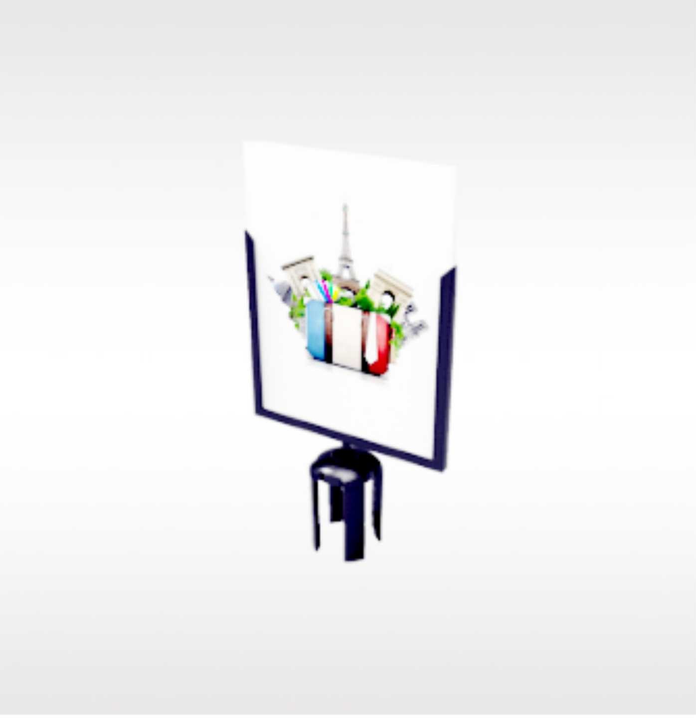 PORTACARTEL PARA CATENARIAS HORIZONTAL A5 NEGRO