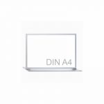 PORTACARTELES MARCO DE ALUMINIO SOBREMESA DOBLE CARA DIN A4