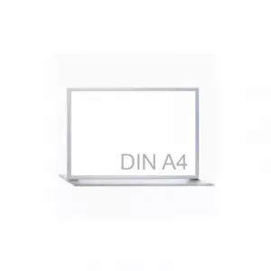 PORTACARTELES MARCO DE ALUMINIO SOBREMESA DOBLE CARA DIN A4